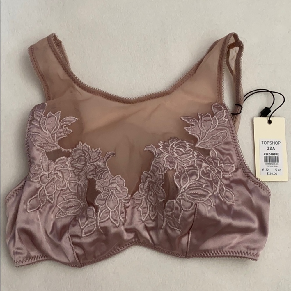 NWT Topshop Blush Rose Bralette